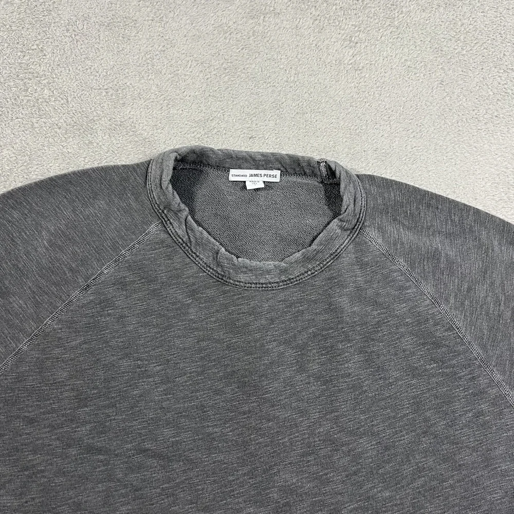 James Perse Vintage French Terry Sweatshirt Mens 1 (Small) Gray Pullover